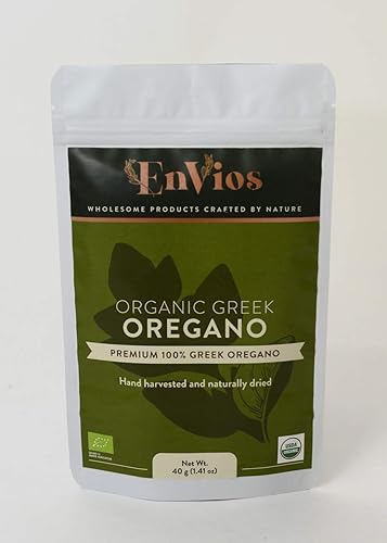 Orégano griego, orgánico, hierba de hoja suelta 40 g / 1.41 oz recogida a mano seca naturalmente