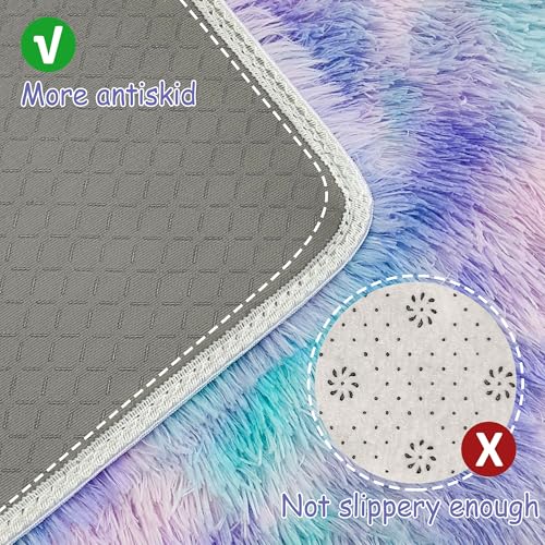 Tapete suave y esponjoso para sala 2x6 pies morado miniatura 3