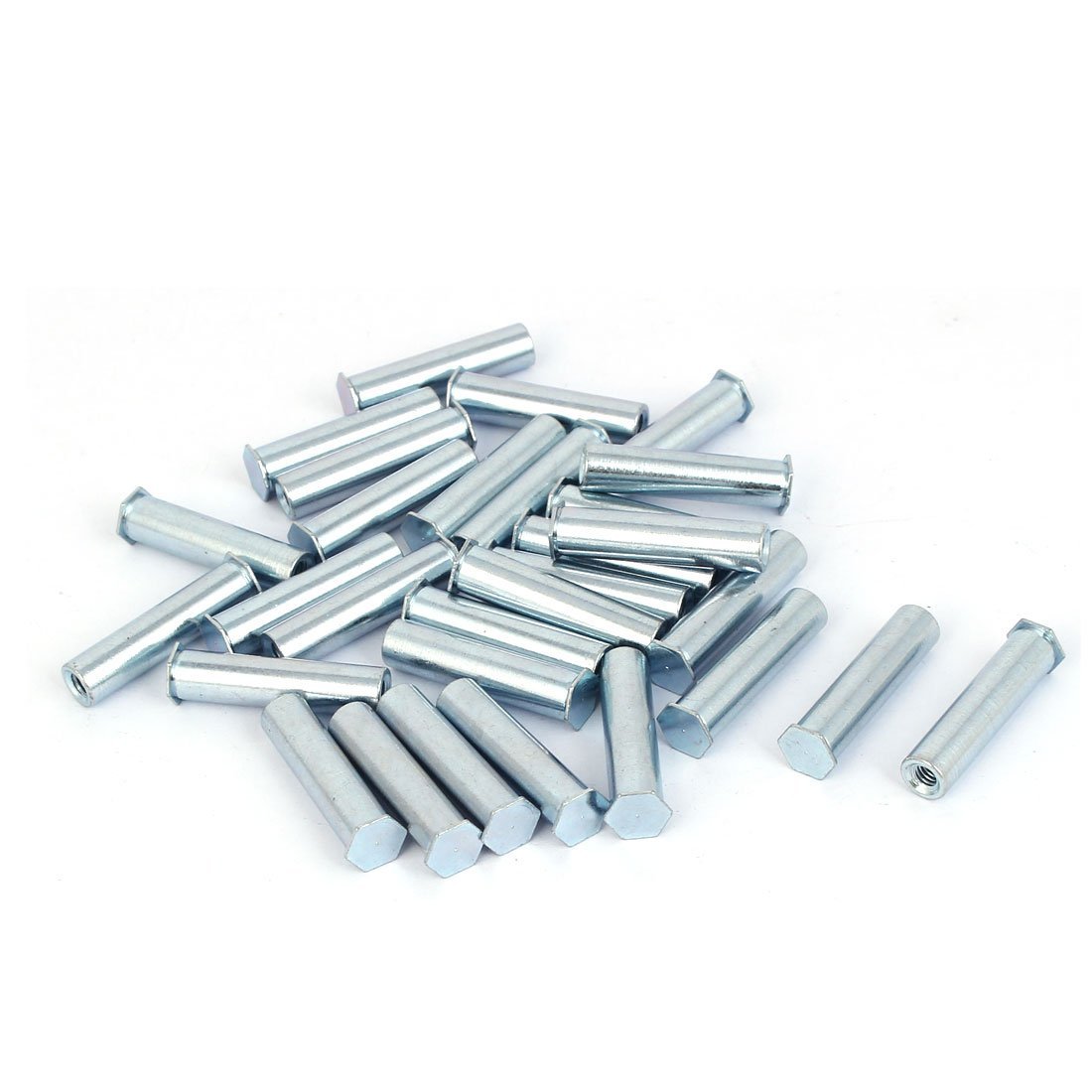 3NH® M4x30mm Hex Head Full Thread Carbon Steel Zinc Plated Self Clinching Standoff Silver Tone 30pcs-image-34