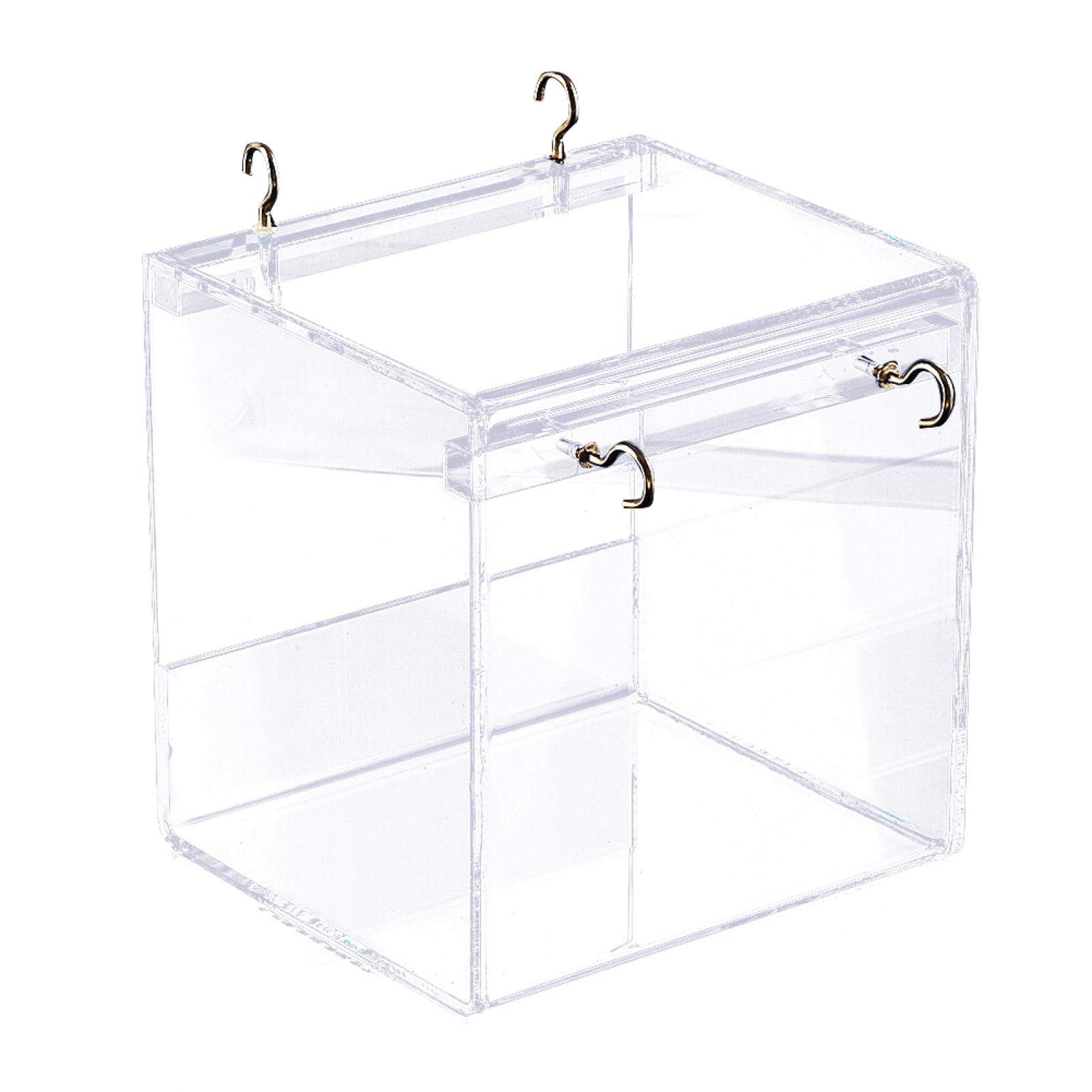 Fiacvrs Jaula de baño para pájaros, Caja de bañera de Ducha de pájaros con Ganchos para Colgar, Accesorio