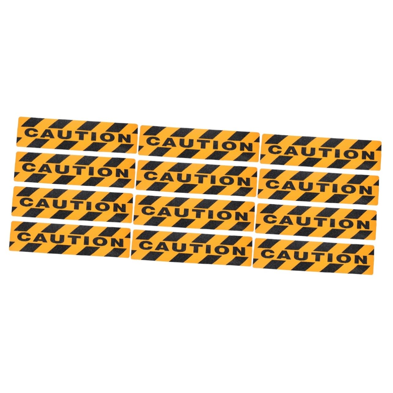 Amosfun 3 Set Nastro Antiscivolo Autoadesivo Pet Strisce Antiscivolo Con Caution Per Scale E Corridoi Adesivi Segnaletici Resistenti E Facili Da Applicare 4 Pezzi*3
