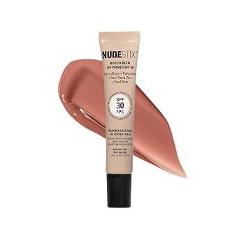 Nudestix Nudescreen Lip Primer SPF 30 Tinted Mineral Lip Balm & Primer with Non-Nano Zinc Oxide for Broad-Spectrum UV & Blue Light Protection | Clean, Vegan, Reef-Safe Daily Lip SPF