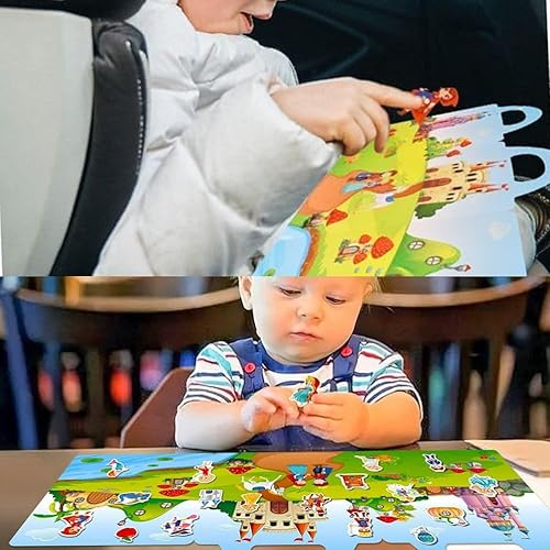 Miniatura 5 de Libro de calcomanías reutilizables para niños de 2 a 4 años, calcomanías de hadas, juguetes educativos de aprendizaje, calcomanías de viaje, libros