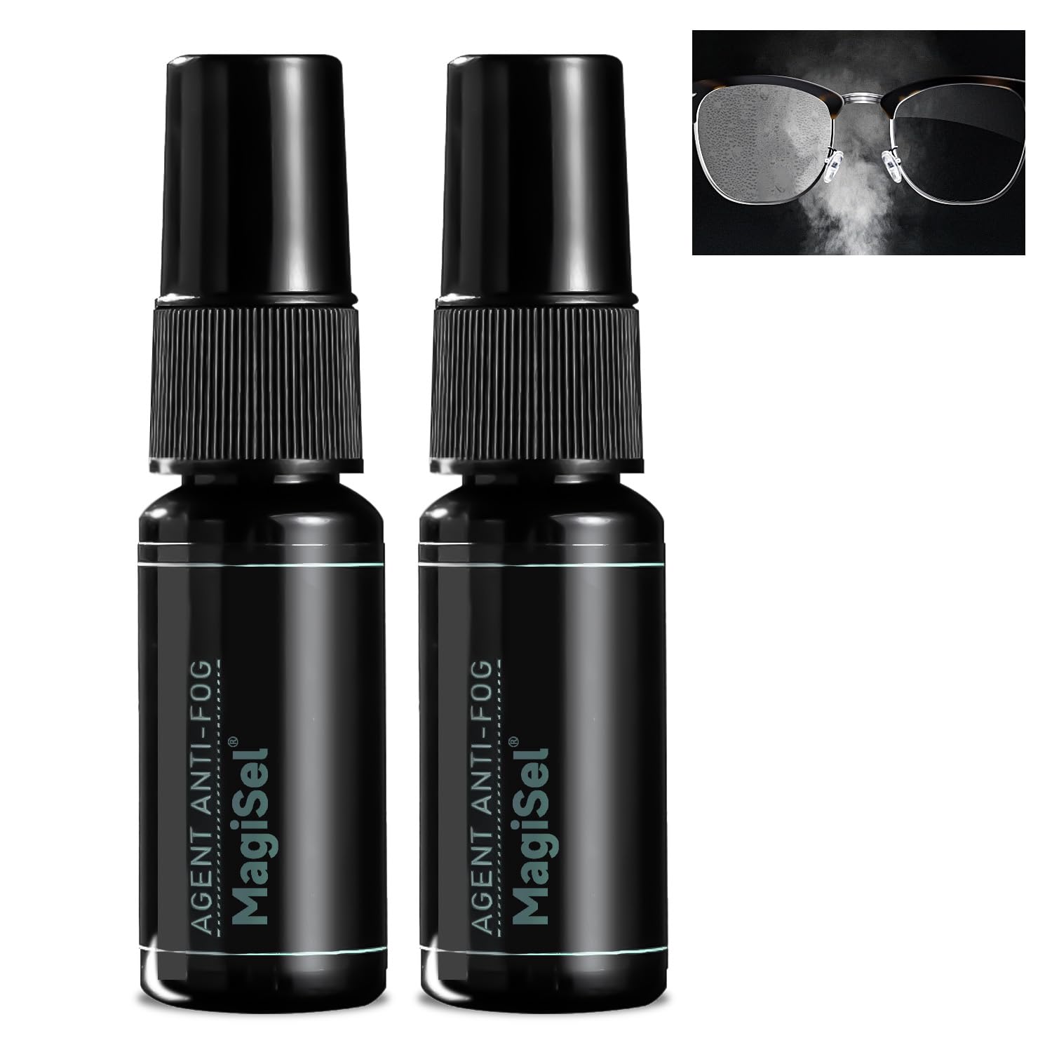 2PCS Spray Antiappannamento, Anti Fog Spray per Occhiali, Spray Antiappannante Anti-Appannamento Spruzzino Detergente per Maschere Sub e Occhialini Nuoto, Protezione Antiappannamento Tutti i Vetri
