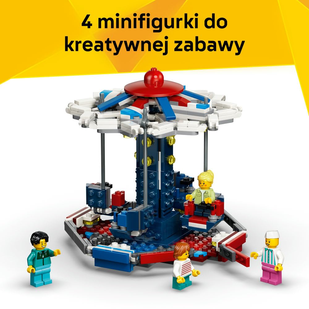 LEGO Creator 3 w 1 Kultowy diabelski młyn, zabawka konstrukcyjna dla dziecka, diabelski młyn, przejażdżka z UFO lub karuzela, pomysł na prezent urodzinowy dla chłopca lub dziewczynki od 8 lat 31389