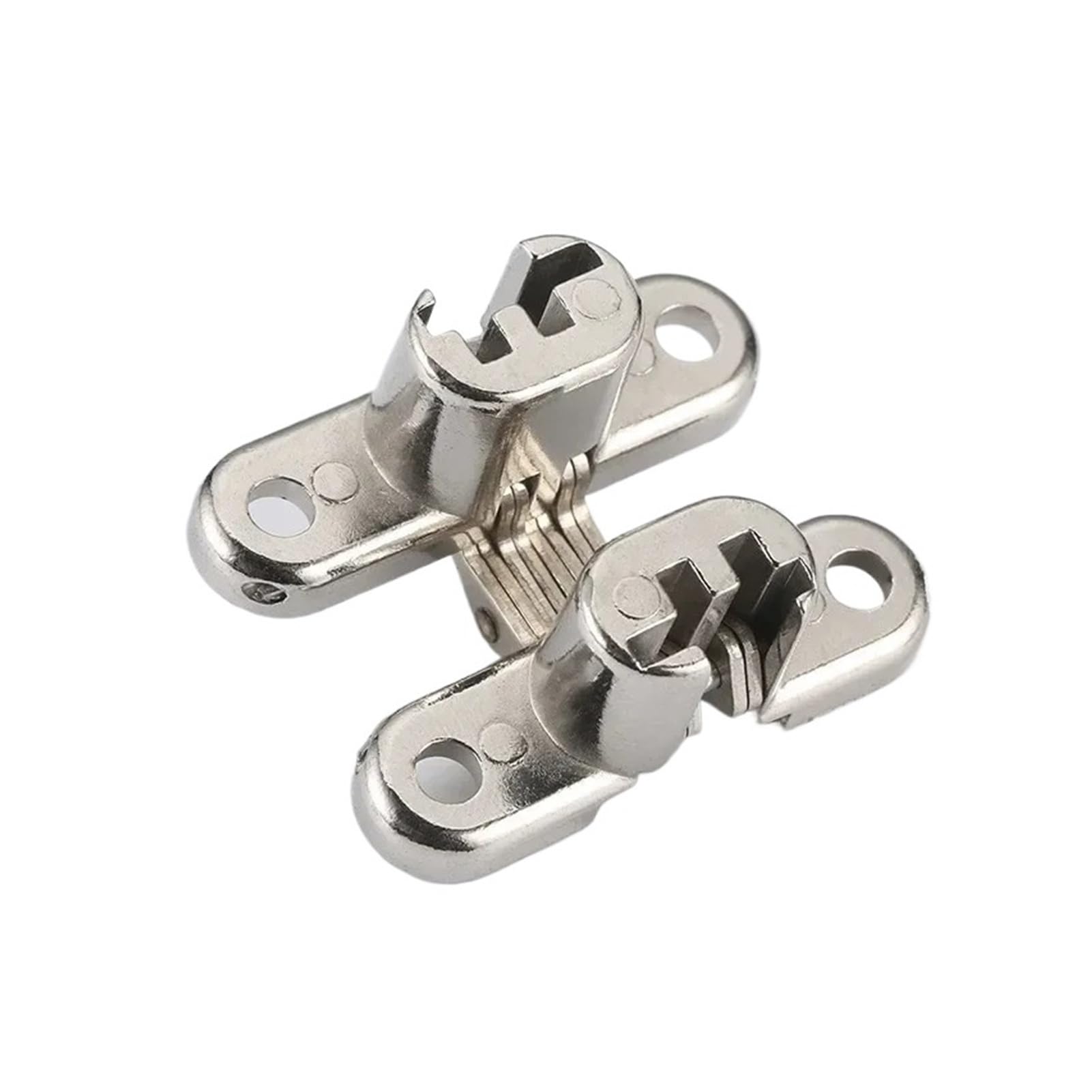 Versteckte Metallscharniere | Mehrfarbig, 4 Stück, unsichtbares Tonnenlager, versteckte Scharniere for Holzkisten und Klappfenster(Silver Color)