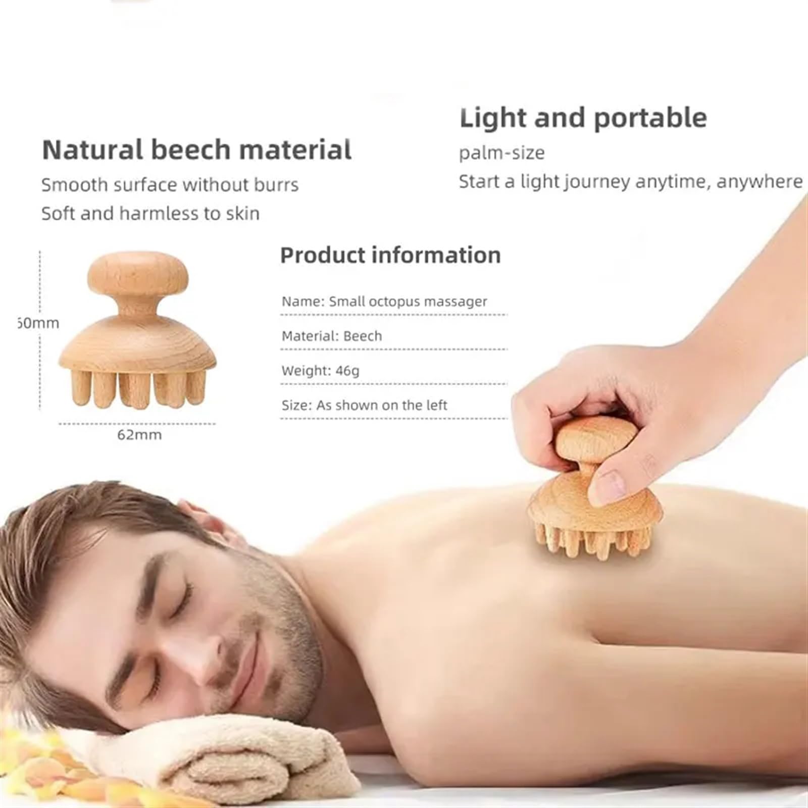 Cepillo Interdental Wooden Massager Body Contouring Back Shoulder Scraping Fatigue Relieve Wood Tools
