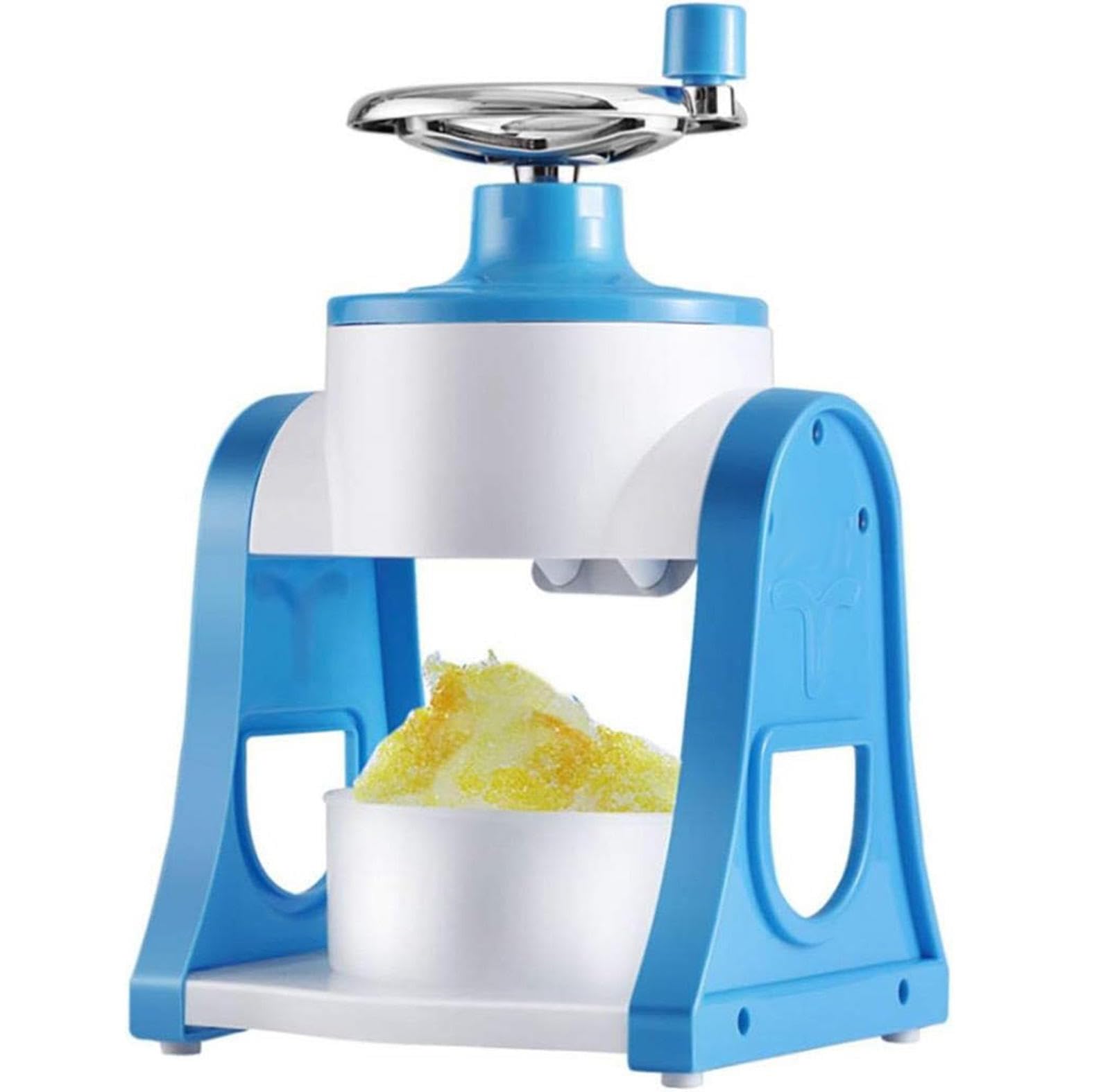 Máquina pequeña para raspar Hielo y Hacer Conos de Nieve, portátil, rotativa y Manual, Ideal para el hogar, Viajes y Exteriores. Fácil de Usar.