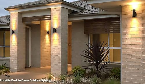 Miniatura 4 de Luces de pared para exteriores de bronce aceitado del atardecer al amanecer, paquete de montaje en pared negro mate del atardecer al amanecer,