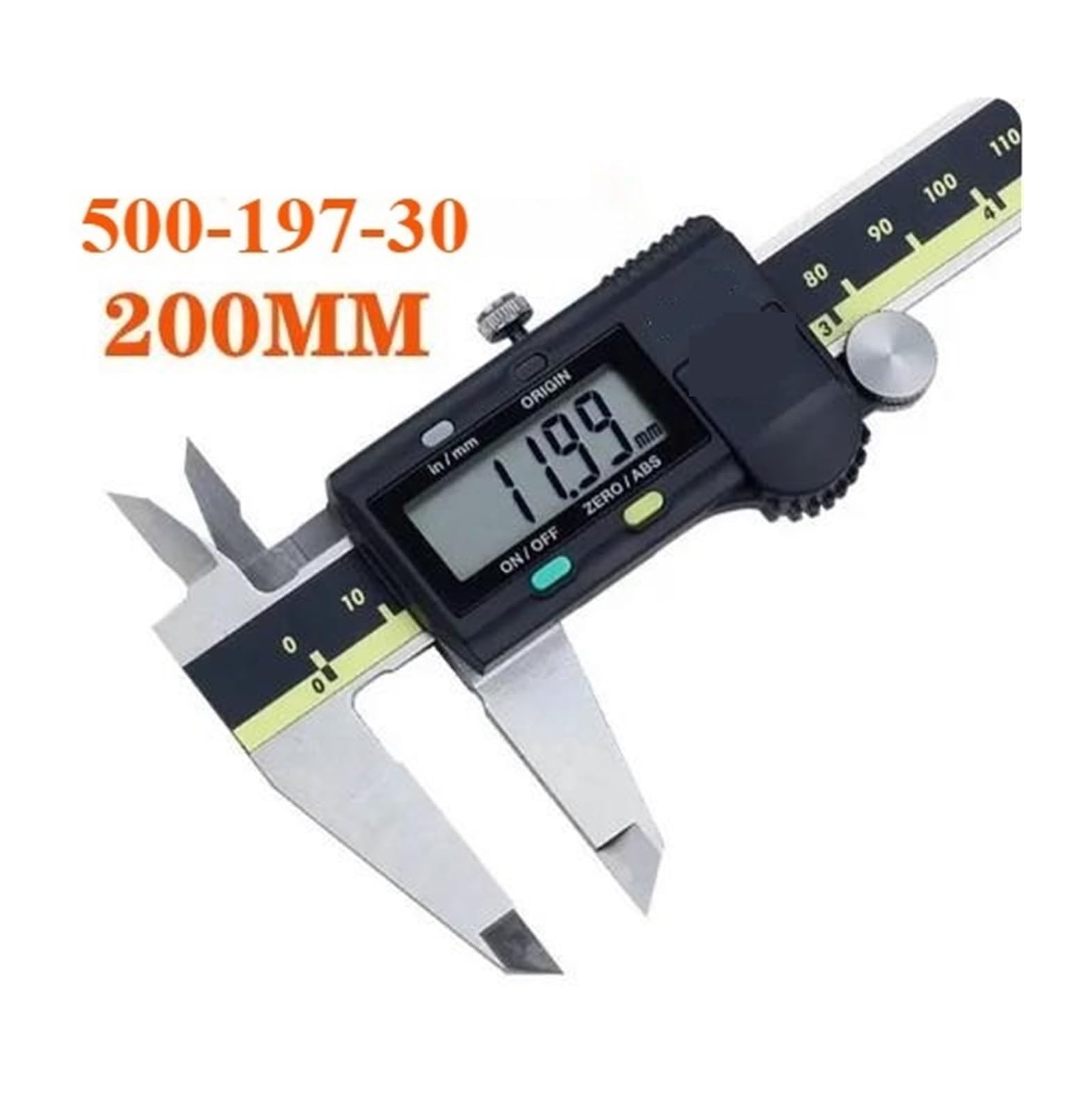 Calibrador digital de acero inoxidable, 0-150/200/300 mm, calibrador Vernier digital absoluto 500-196-30(0-200MM)