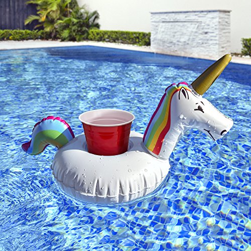 Gofloats Inflatable Pool And Hot Tub Drink Holders (3 Pack) (Choose - Unicorn, Flamingo, Palm Tree And More) #TOP1