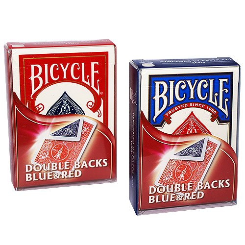Jeu de 54 cartes Bicycle Magie : Double Dos Rouge/Bleu-Format : Poker