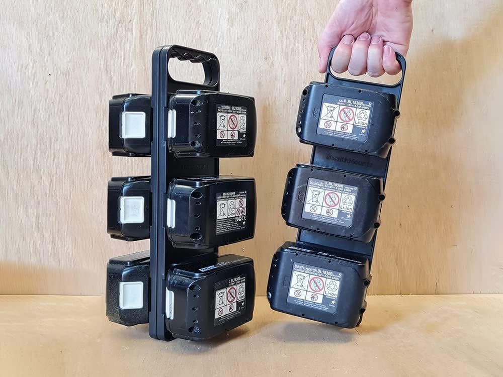 Stealth Mounts 6 Pack Battery Mounts For Makita 18V LXT Batteries Black - Foto 2