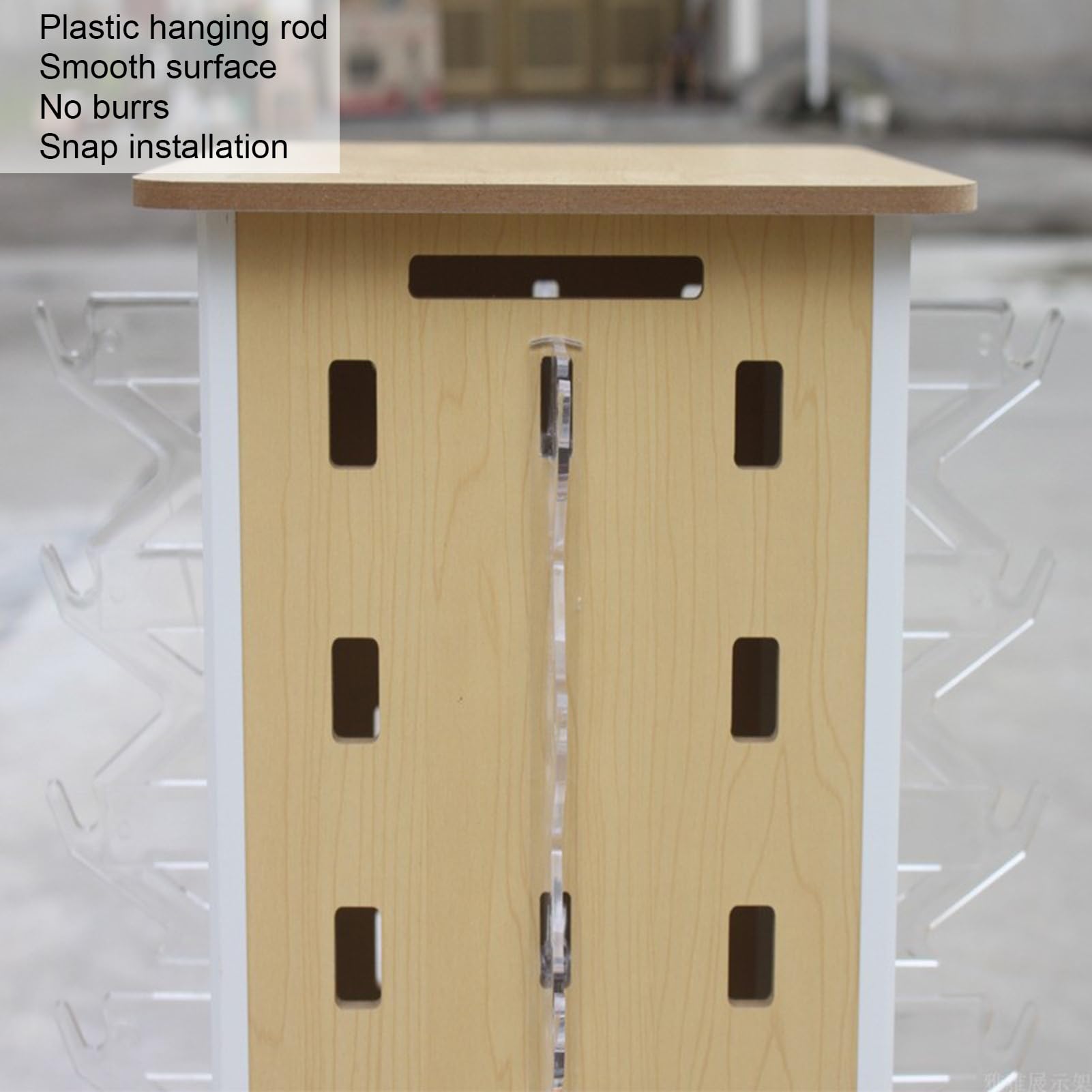 Expositor Giratorio de Madera para Gafas, Organizador para Gafas de Sol, Soporte Giratorio para Tienda de Gafas con Base Redonda (marrón, 3 Piezas)