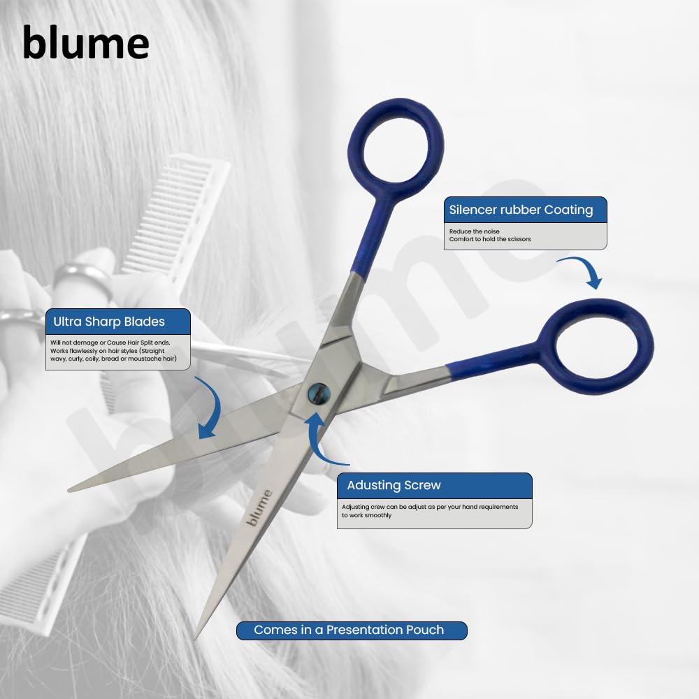 Tijeras de corte de pelo, peluquería, peluquería, peluquería, peluquería, tijeras de acero inoxidable para hombres, mujeres y niños, corte de pelo profesional, súper corte, agarre de PVC, acero