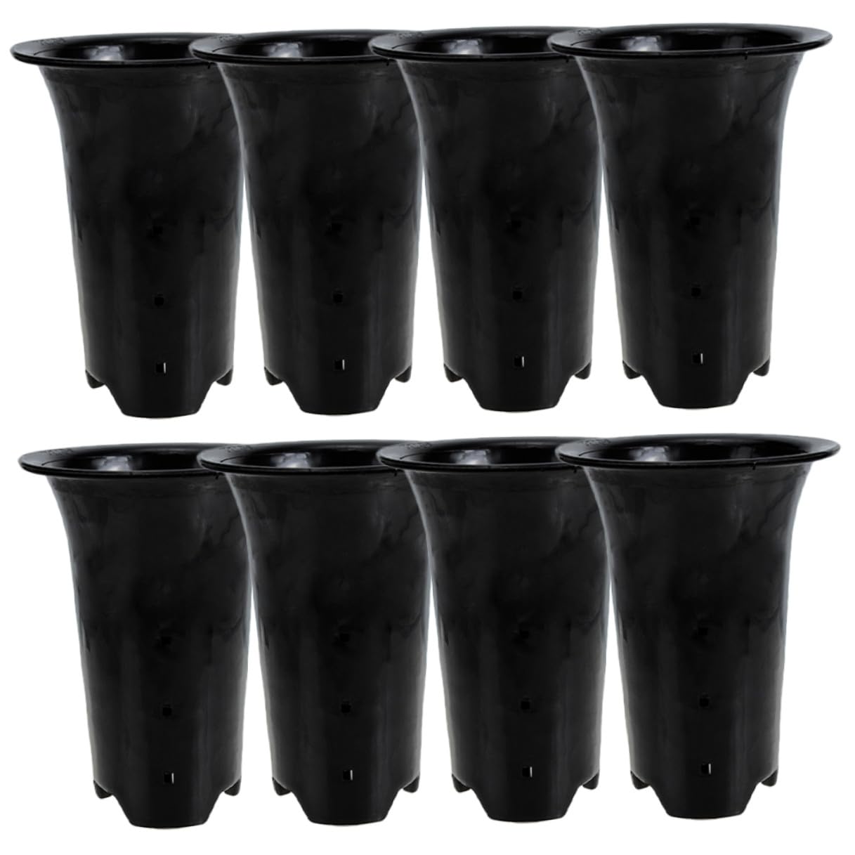 Pots à orchidées avec drainage TIDTALEO noir lot de 8 pièces pour salon