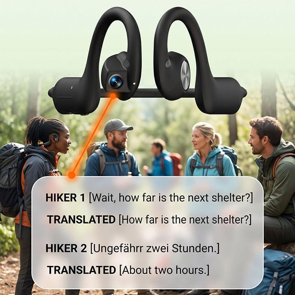 Casque à oreilles ouvertes pour appareil photo intelligent, conductions