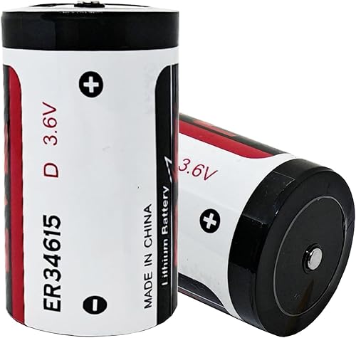 Paquete de 2 baterías de litio ER34615 D Cell de 3.6 V 19000 mAh para municiones inteligentes, sensores desatendidos, seguimiento RFID