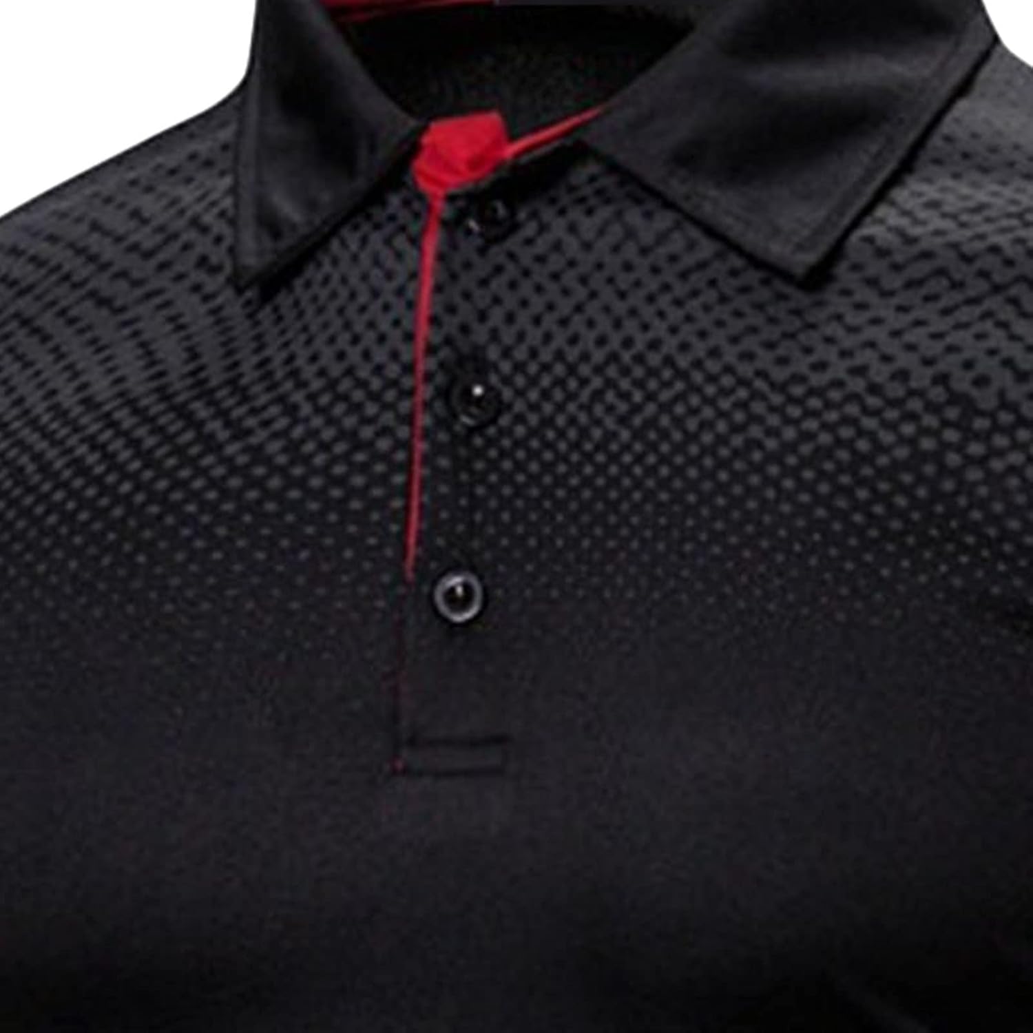 DGHM-JLMY Men's Fashion Causal Tennis Shirts Printed Short-Sleeved T-Shirt Polo Shirt Button up Lapel Golf Shirt