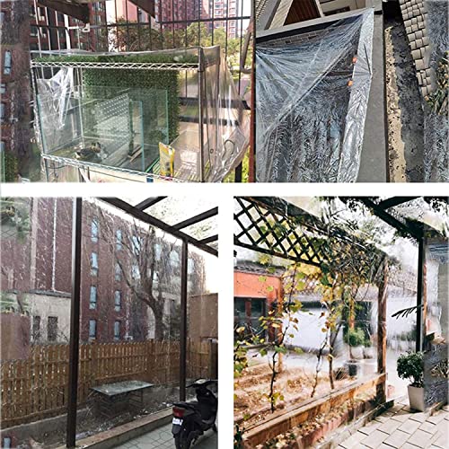Lonas transparentes heavy duty 1x1m impermeables con ojales 3