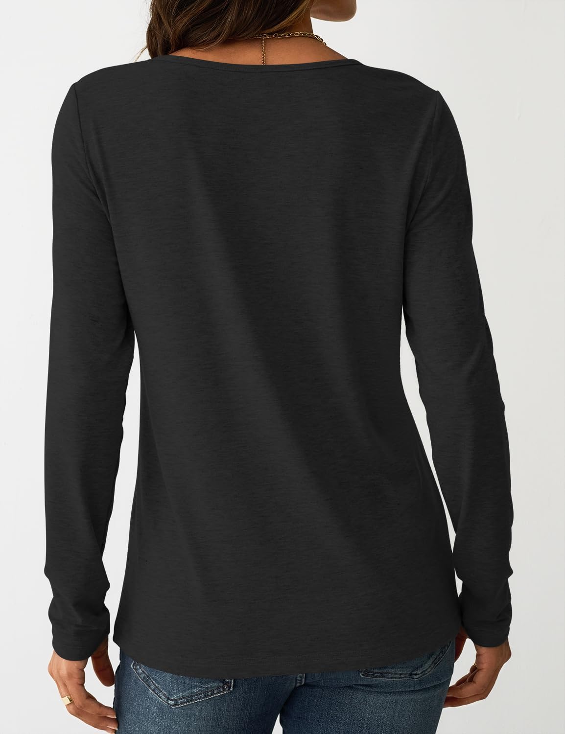 NORACORA Long Sleeve Shirts for Women Pleated Tunic Basic Tops Dressy Casual Business Blouses Loose Trendy Fall Fashion 2025 - Image 4