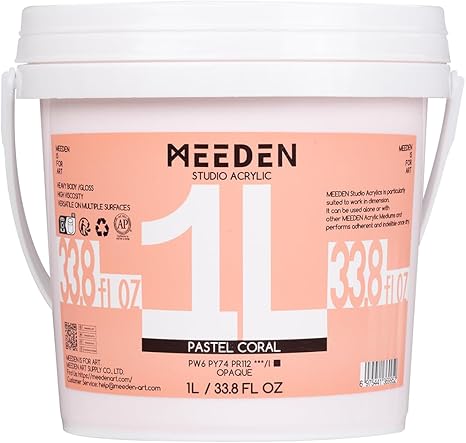 MEEDEN Pastel Coral Acrylic Paint