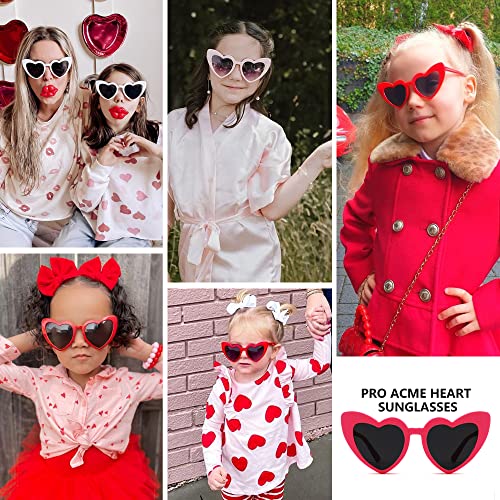 Pro Acme Heart Sunglasses for Toddler Girls,Polarized UV400 Protection Flexible Frame for Outdoor Play Age 3-12 Years3