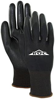 MAGID ROC Lightweight Polyurethane Palm Coated Black Work Gloves Size 5/XXS (1 Pair)