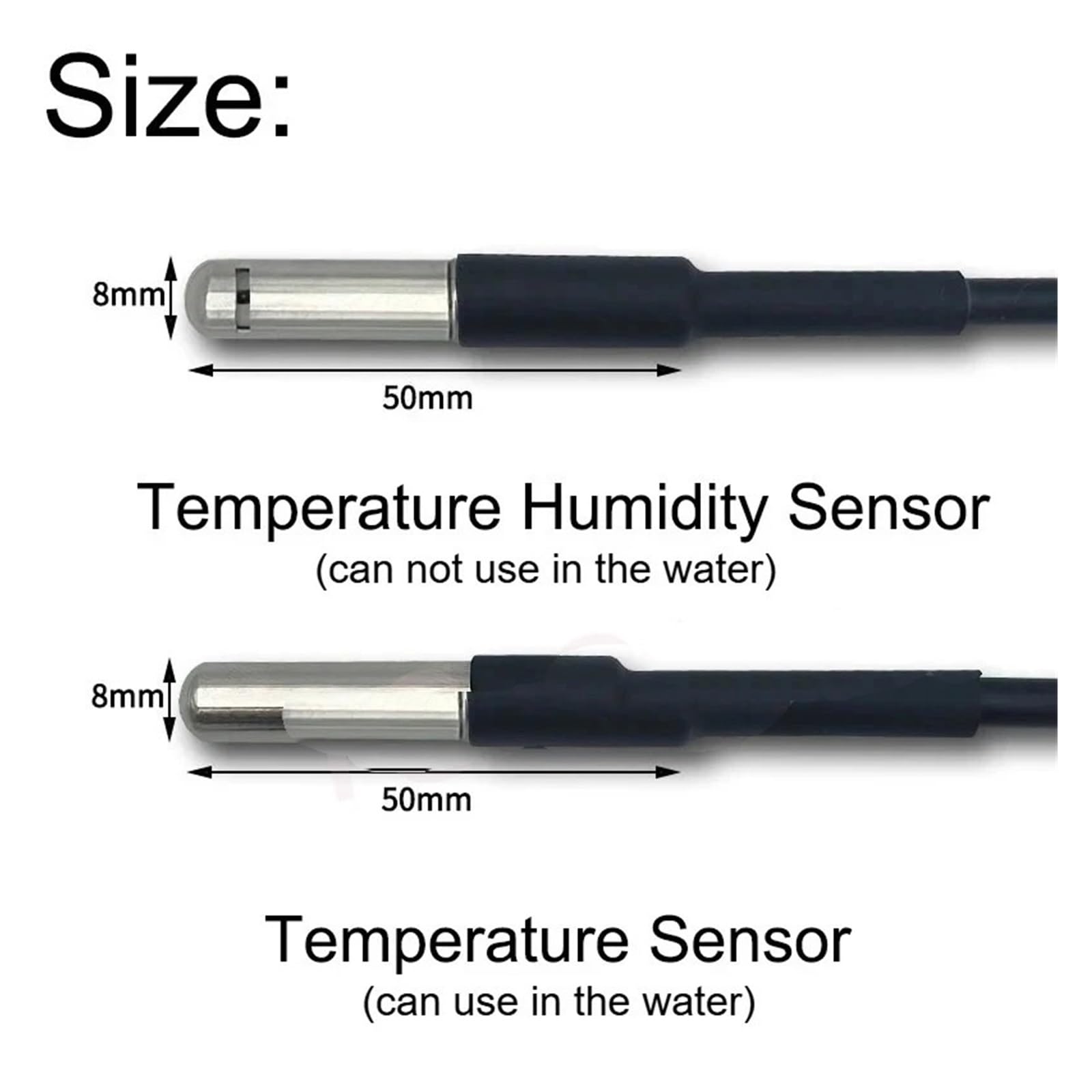 Sensor de Temperatura y Humedad SHT40 de Acero Inoxidable