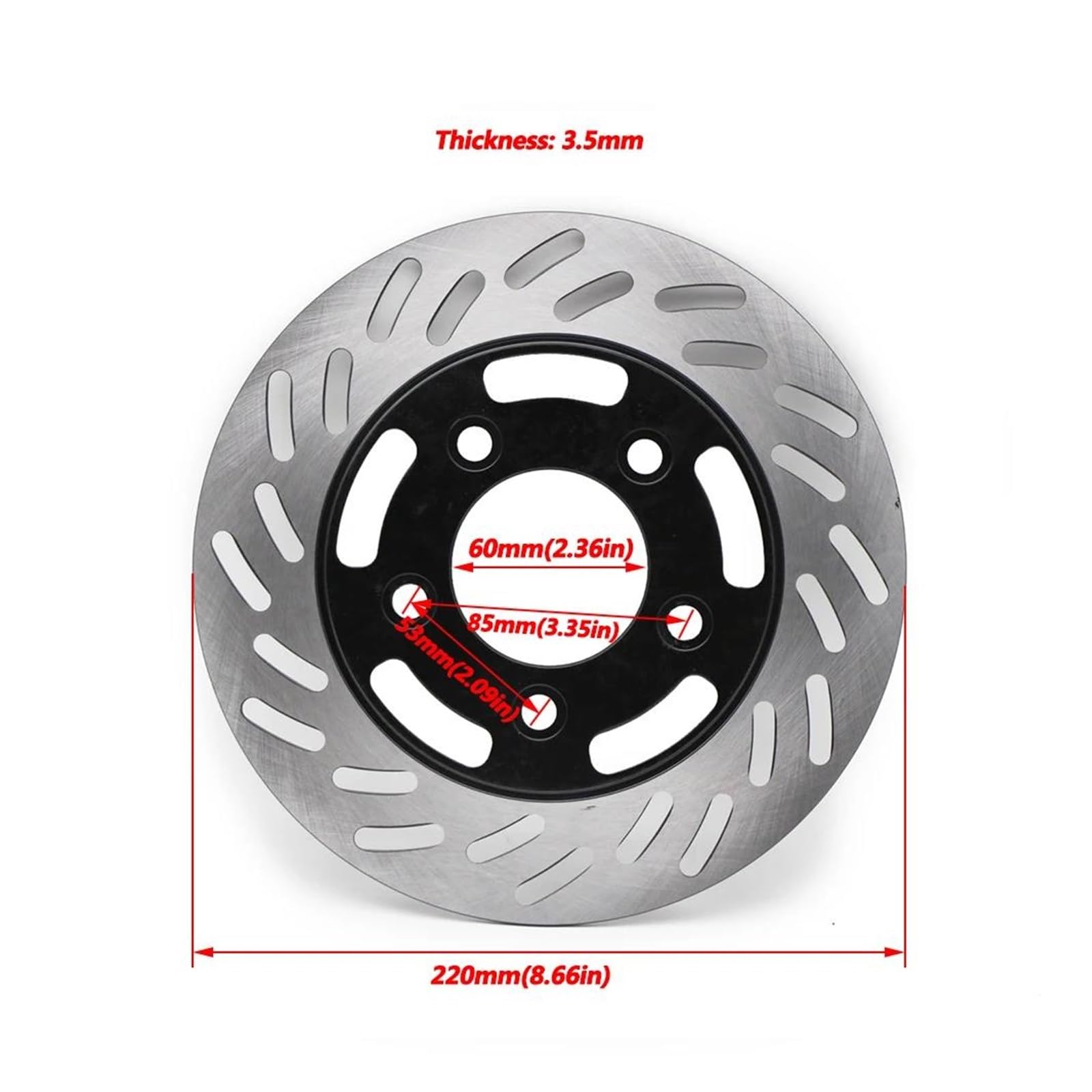 Disco Freno Posteriore Per Moto Da 220 Mm, 3,5, Per SY&M Jet 14 125 50 200 XS150T-9/9B XS175T/2 C&ruis&ym 150 180