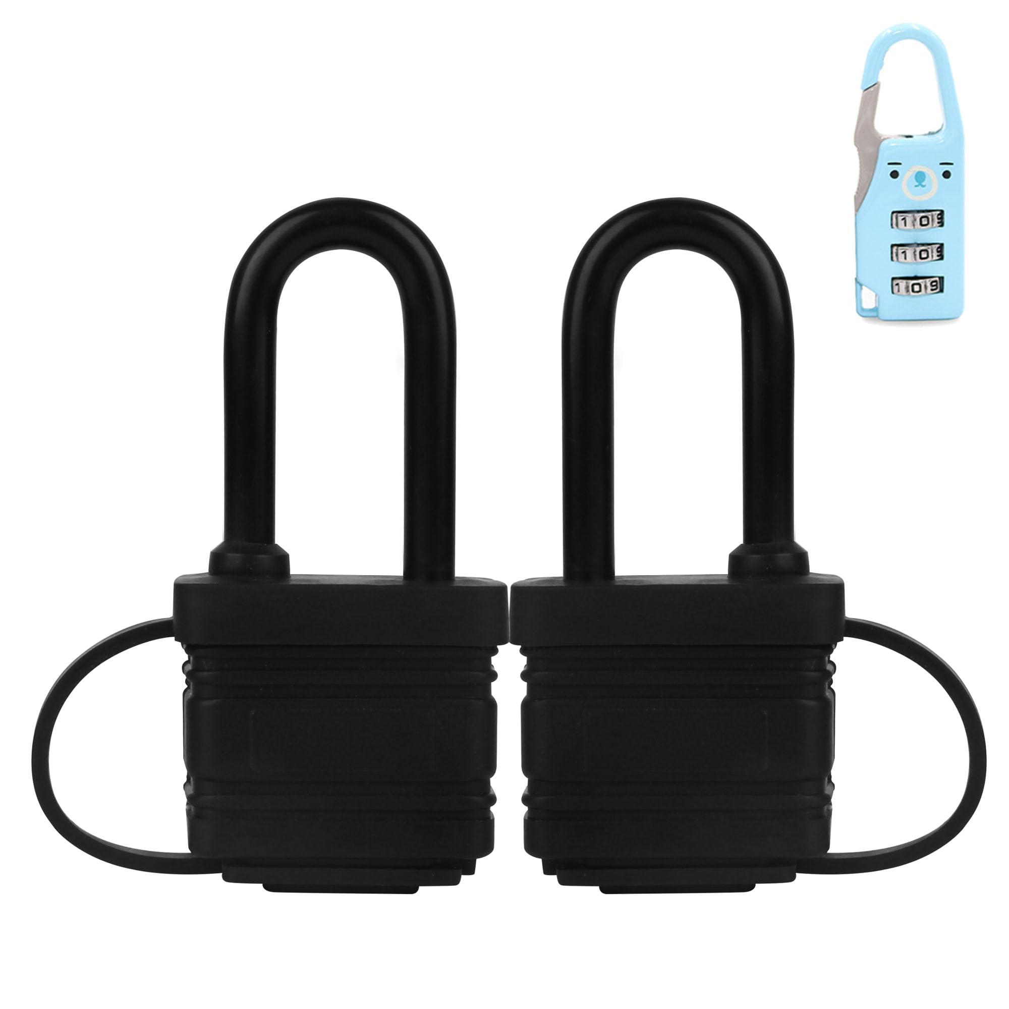 Resistente e Impermeabile con Chiave 40MM - Antintemperie - Nero - Lucchetti da Esterno - Stessa Chiave per Due Lucchetti - Ideale per Casa, Giardino, Garage, Cancello - Confezione da 2