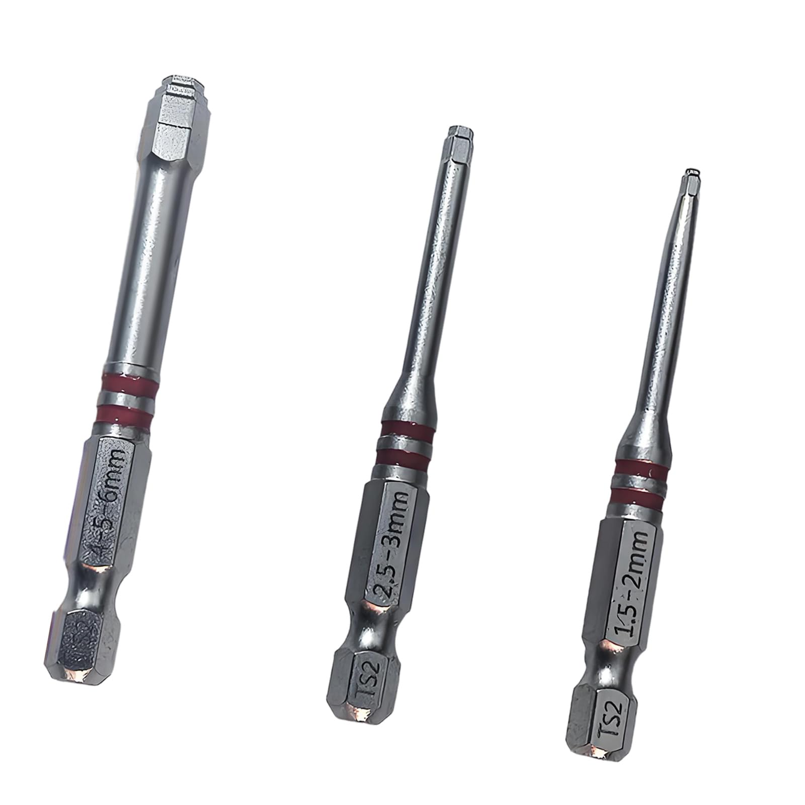 Hsioluted C 3 / 6Pcs Screwdriver Bits Set With Hexagonal Shank Pagoda Shaped Multiple Size Assembly For Electri Drill Wrench Mixture Screwdriver Bits
