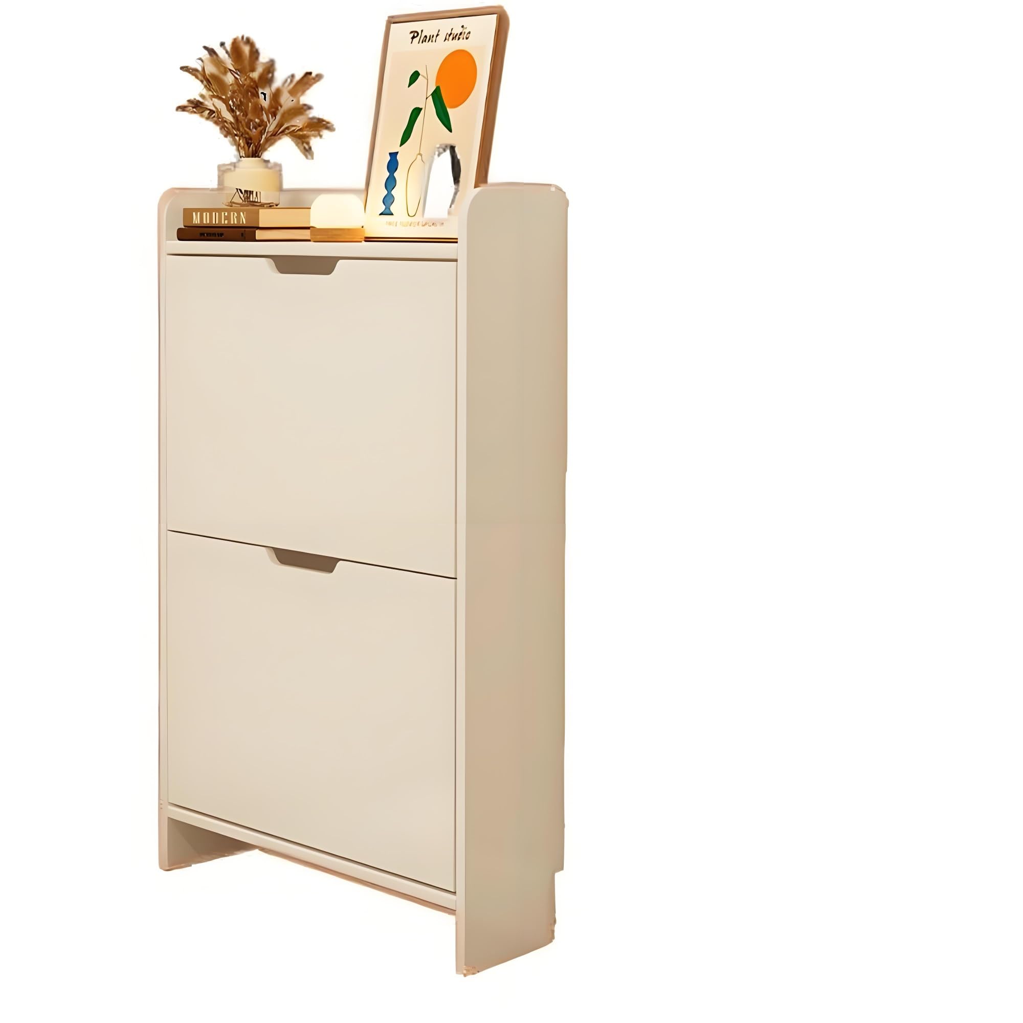 Meuble à chaussures mince gain de place avec rangement caché et étagère