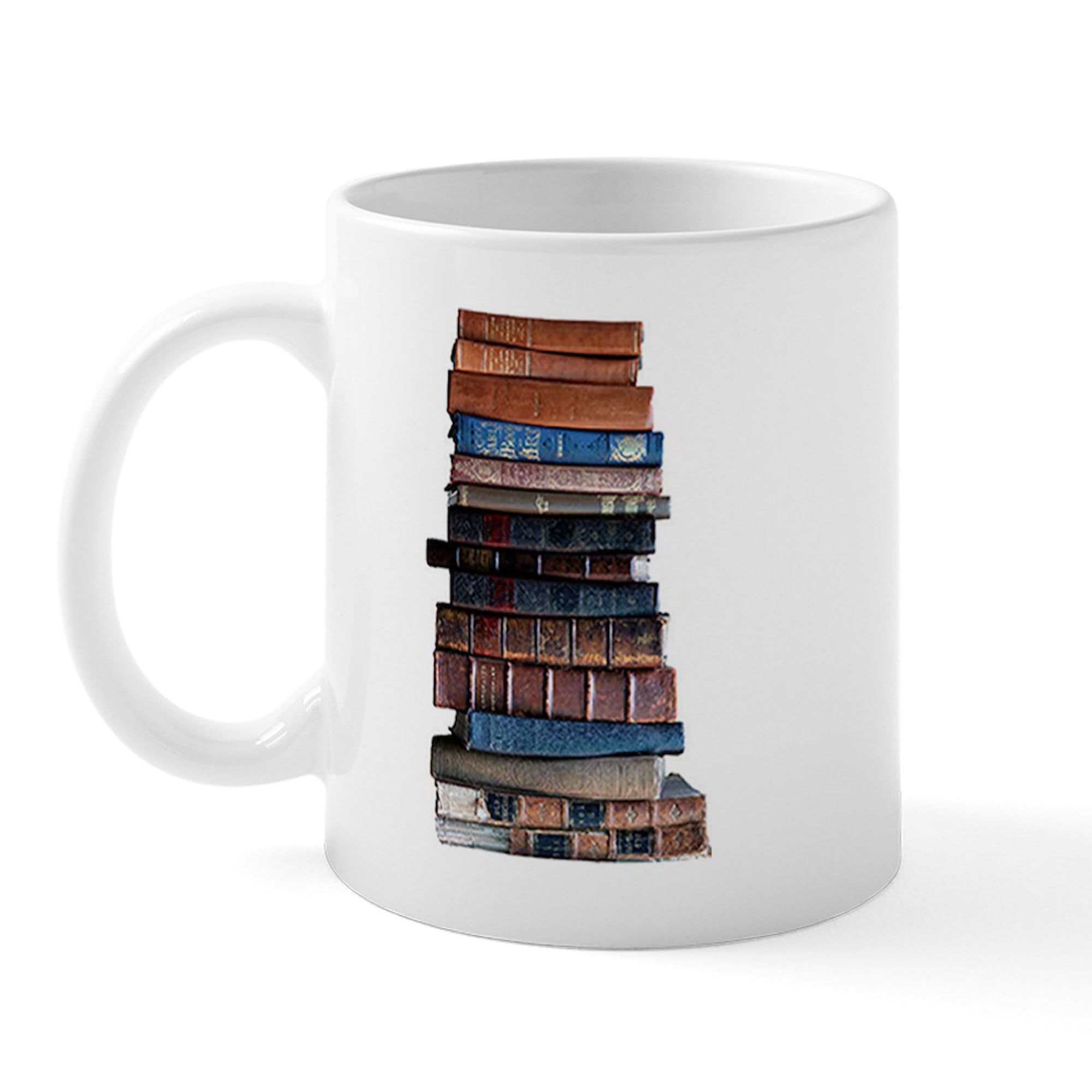 CafePress Louisa May Alcott Too Many Books Mug 11 oz (325 ml) Ceramic Coffee Mug