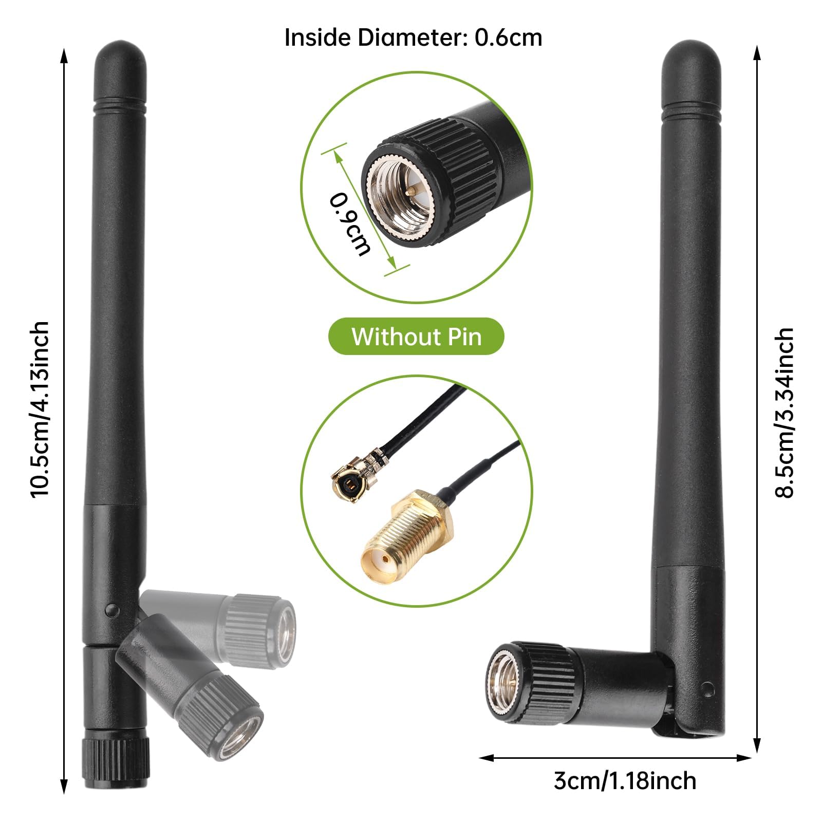 diymore 3 szt. do ESP32-S3 DevKitC-1 N16R8 moduł, do ESP32 S3 1-N16R8 deska rozwojowa z WiFi, Bluetooth 5.0, USB C podłączana antena z anteną