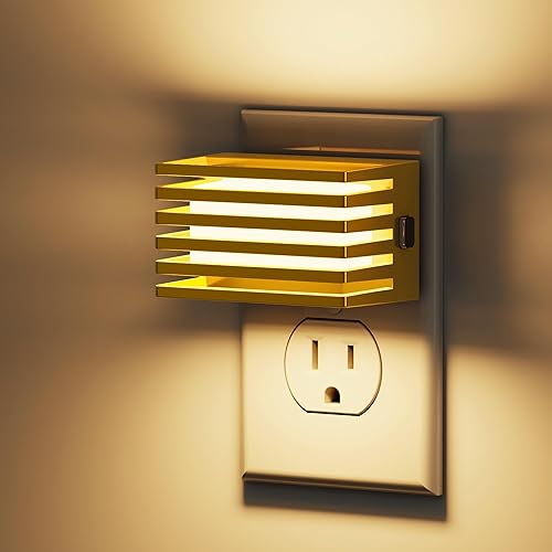 Miniatura 8 de L LOHAS LED Luces nocturnas que se enchufan a la pared, paquete de 2 luces nocturnas modernas con sensor de anochecer a amanecer, luz nocturna