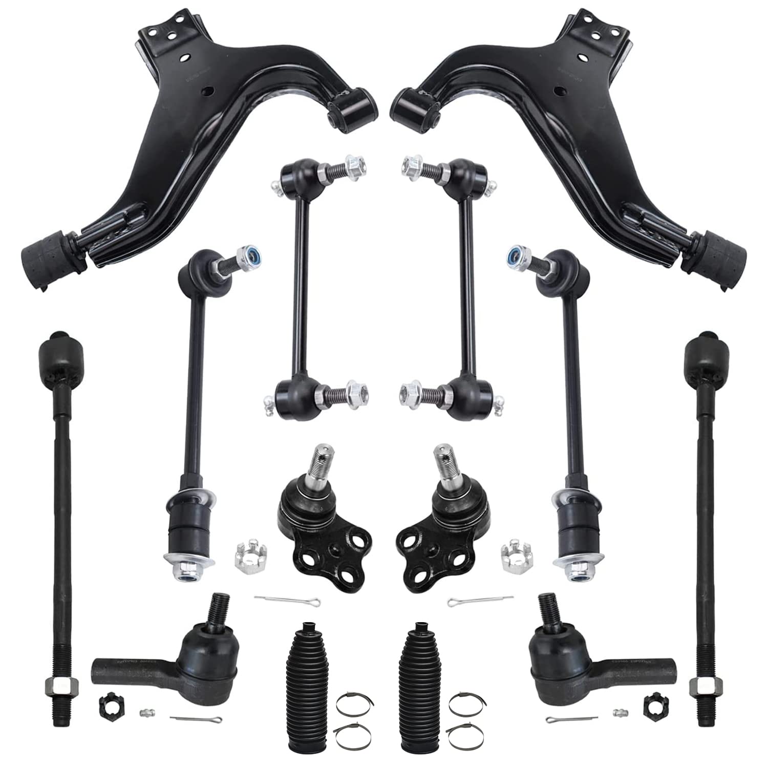 Detroit Axle - Front 14pc Suspension Kit for 1996-2004 Nissan Pathfinder