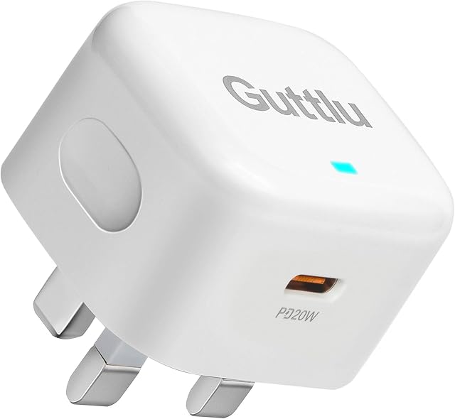 Guttlu Original USB C Plug 20W, USB C Charger Plug Compatible with iPhone 14 Pro/14 Pro Max/iPhone 13 Pro/13 Pro Max Power Adapter Mobile Wall Charger UK Type c plug socket new usb-c Fast plug usbc