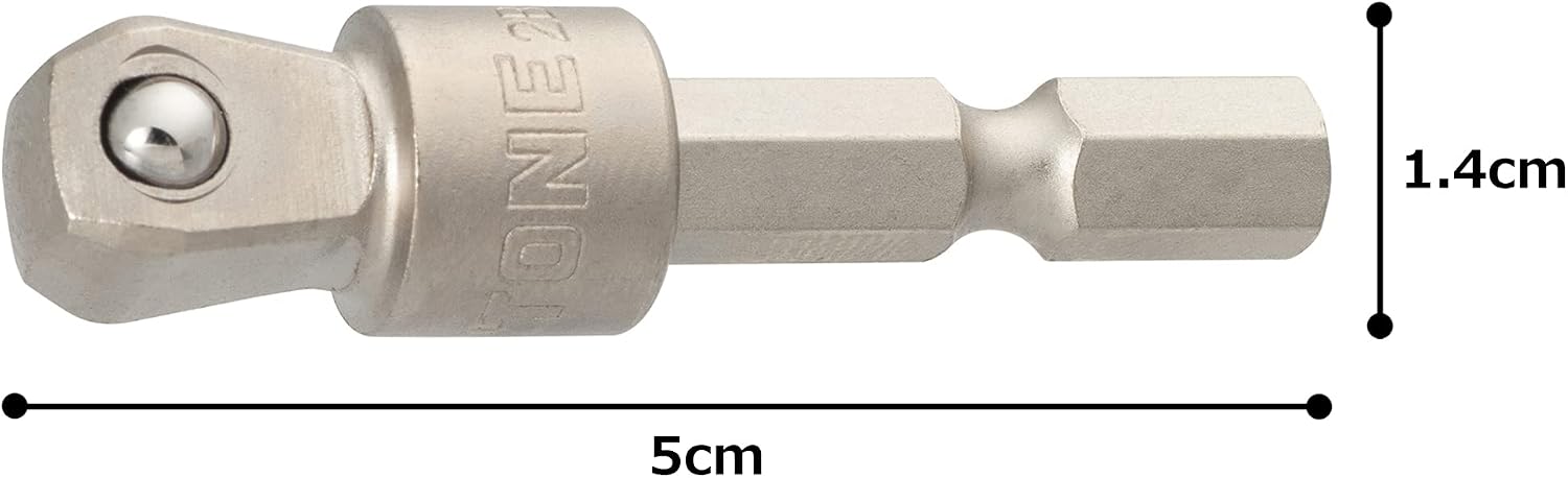 TONE Socket Adapter for Electric Drill Flex Head 2BAF-12 1/4" Hex Shank Bit &9.5mm(3/8")