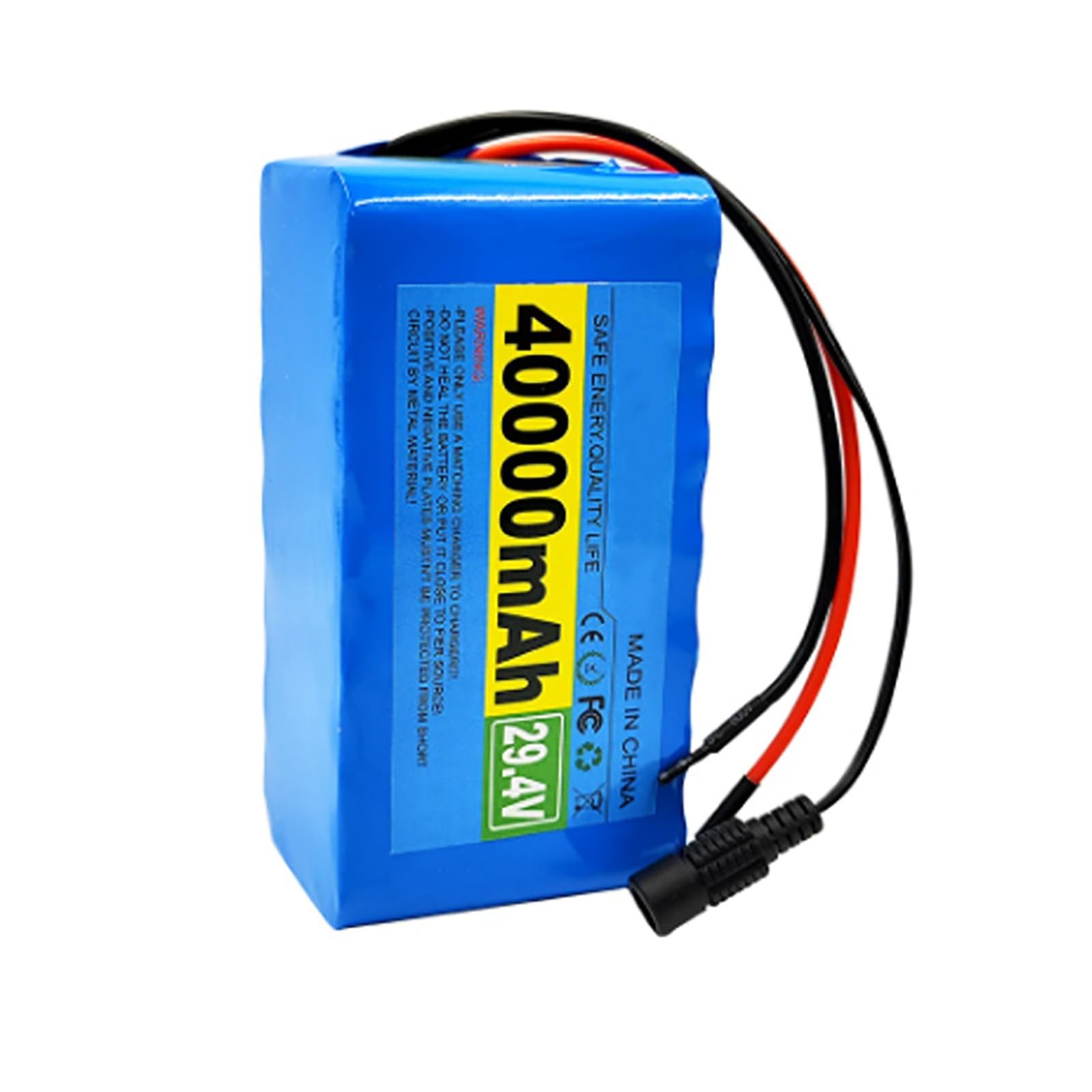 24V 40Ah 7S3P 40000mAh Li-Ion Batería para Bicicleta Eléctrica Ciclomotor+29.4V 2A Cargador para Reemplazo Bicicleta Eléctrica T