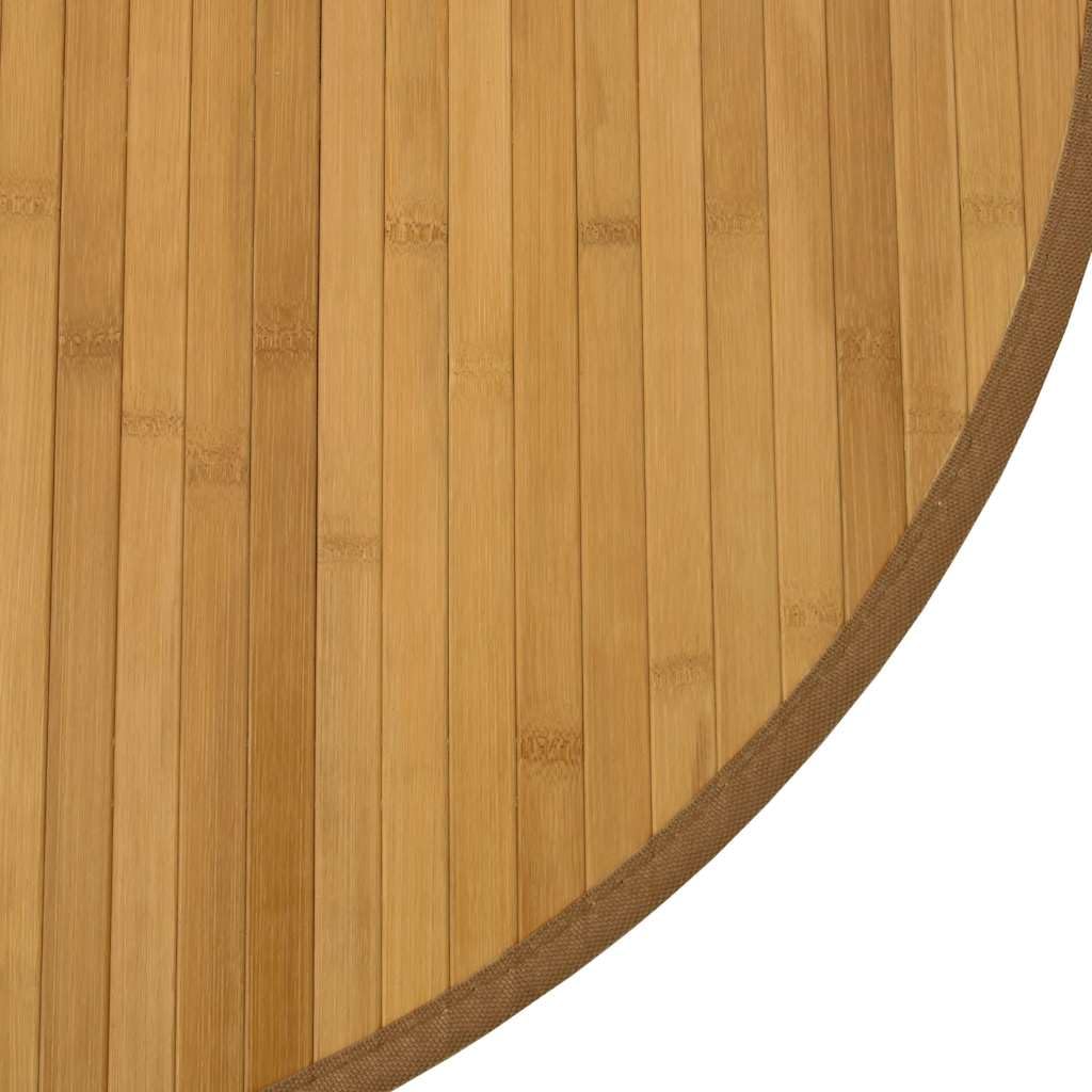 Tapis rond en bambou naturel - 80 cm - Moderne - Tapis naturel en bambou pour salon, chambre à coucher, couloir - Robuste et antidérapant