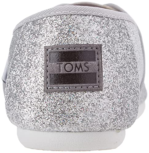 TOMS ASH Canvas Classic Youth Kids ALPRG 012001C13-ASH, Silver Iridescent Glimmer, 2 Little Kid