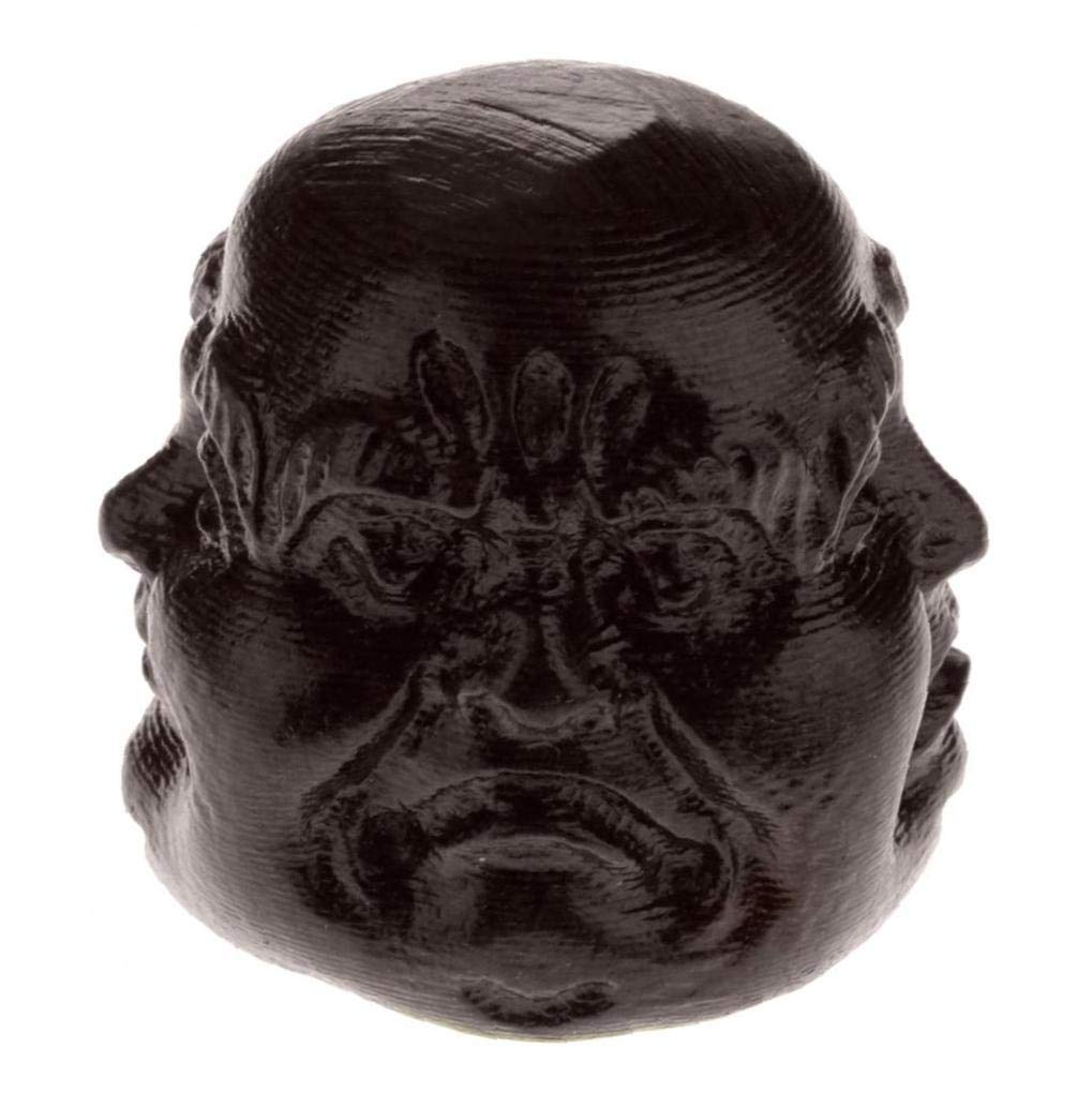 Hotaden Collectibles Chinese Hand Carved Wooden Tibetan Buddhism Buddha Head Statues