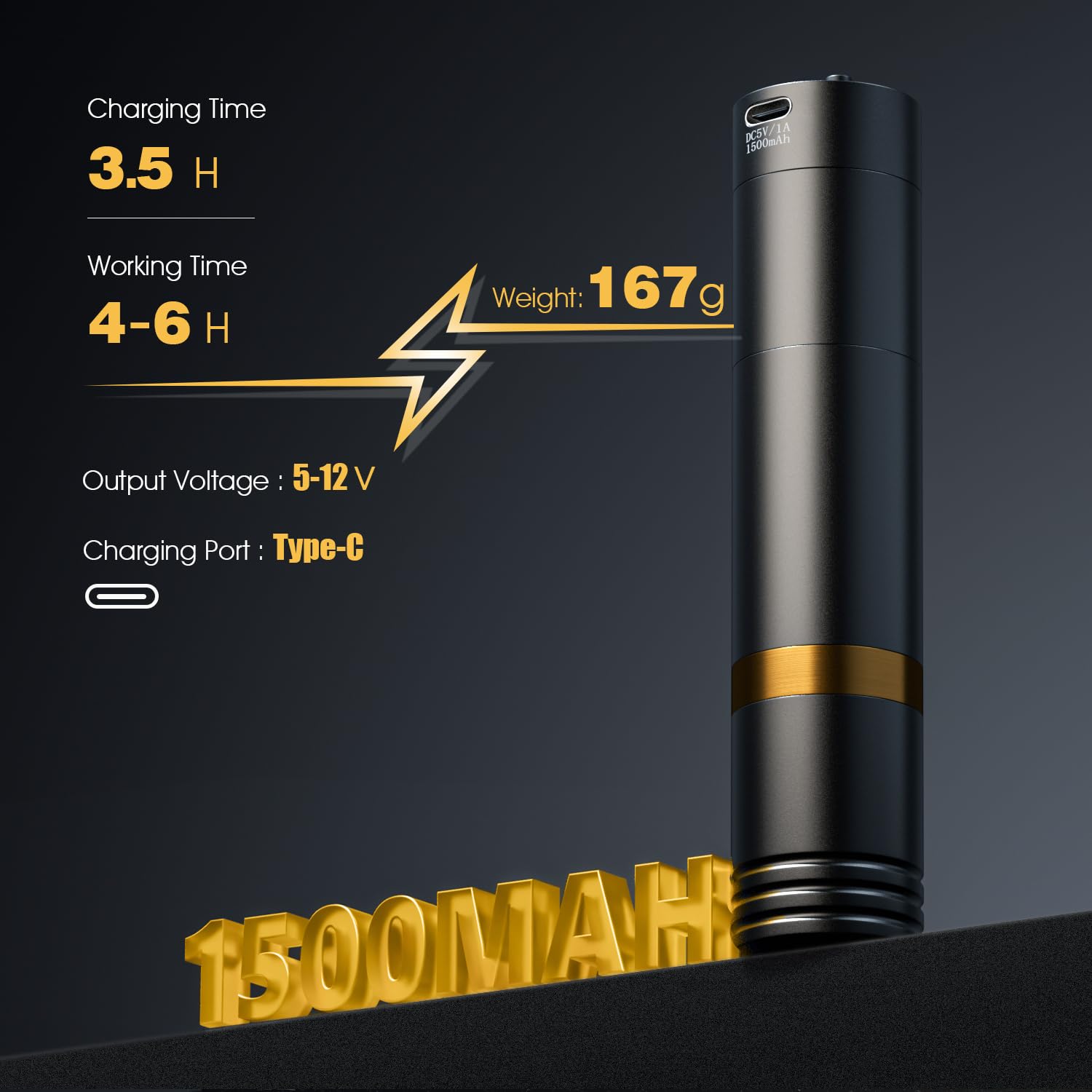 Biomaser Wireless Rotary Machine Kit Inalámbrica con 2 Baterías 1500mAh, 20 Agujas, 10 Botellas de Tinta para Principiantes y Artistas