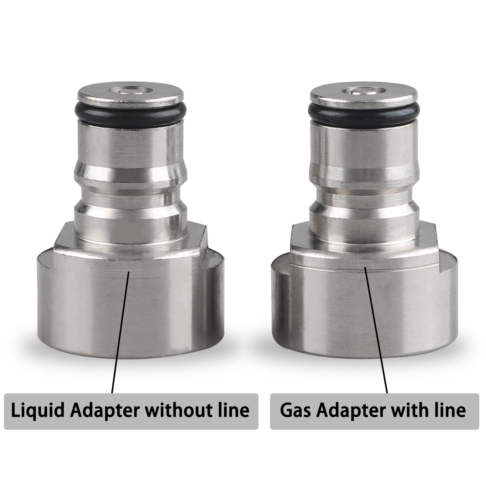 LUCKEG Adaptador de acoplador de Barril de Bloqueo de Bola, Acero Inoxidable, Plata