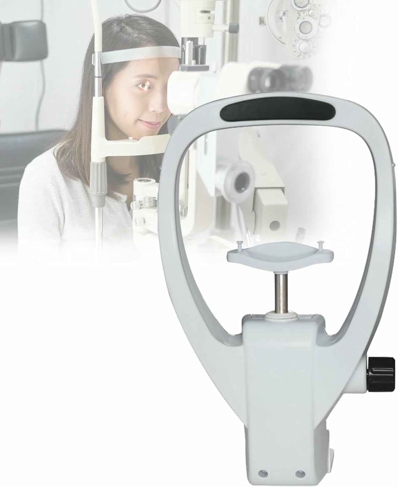 Support d'entraînement à la vision ophtalmique et mentonnière réglable