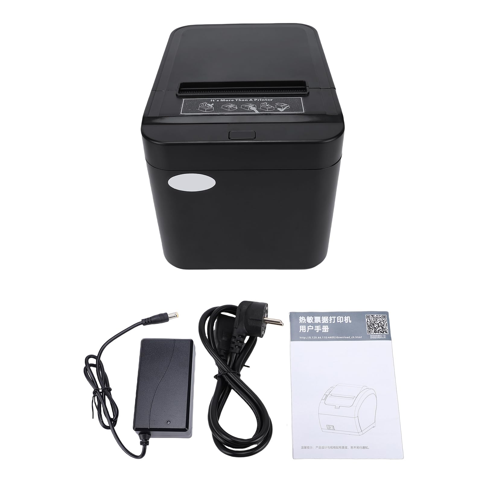 Dwukolorowa Termiczna Drukarka pokwitowań 80 Mm dla Restauracji w Supermarketach Szerokość Druku 72 Mm Port USB + LAN Connect System (Wtyczka UE)