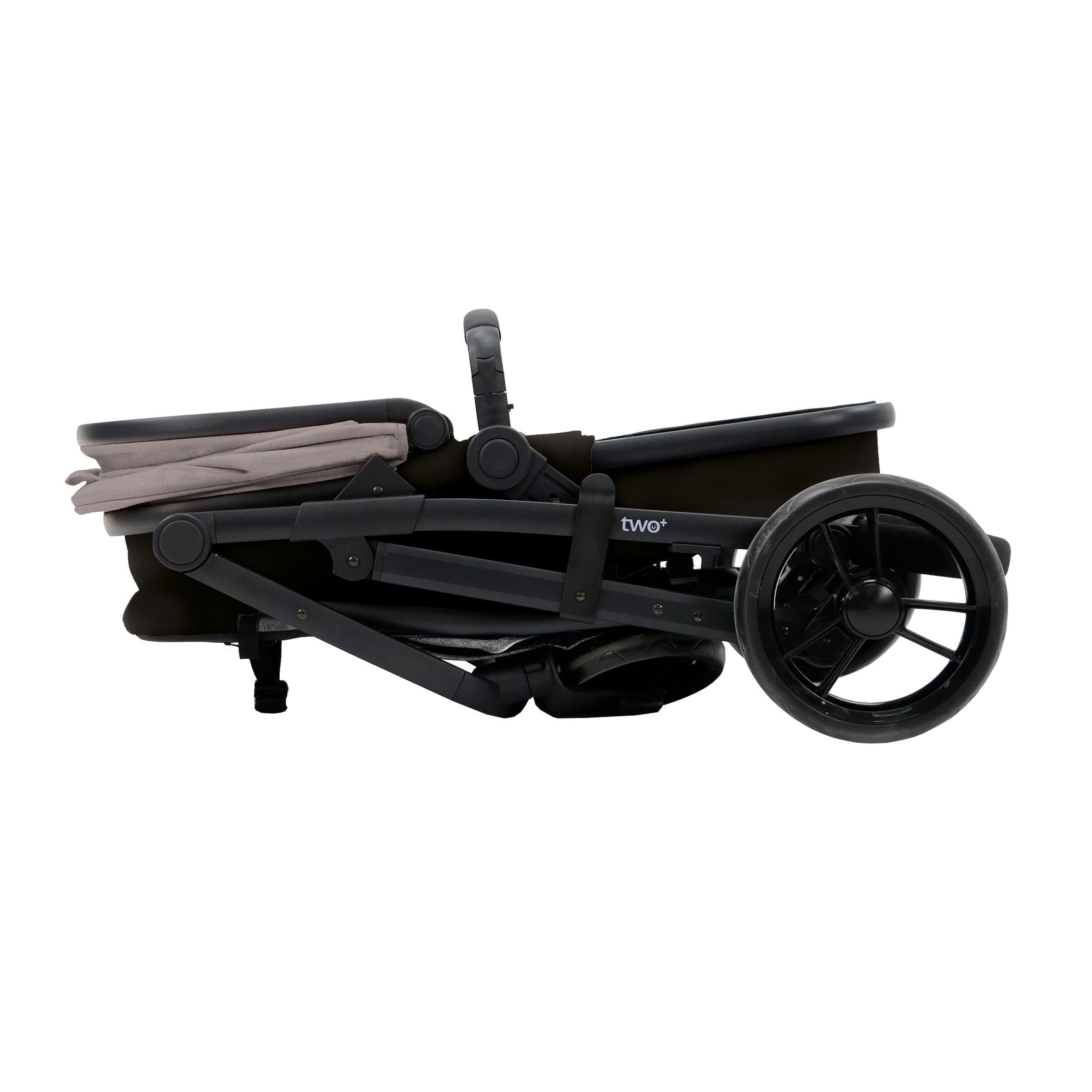 Asalvo TWO+ 2 Trío Convertible 3 en 1, Silla de Paseo, Carrito de bebé, Silla de Auto, Plegable, Compacto y Reclinable, Suspensión en las ruedas, Silla reversible, Amplio capazo, hasta 23 kg, Gris