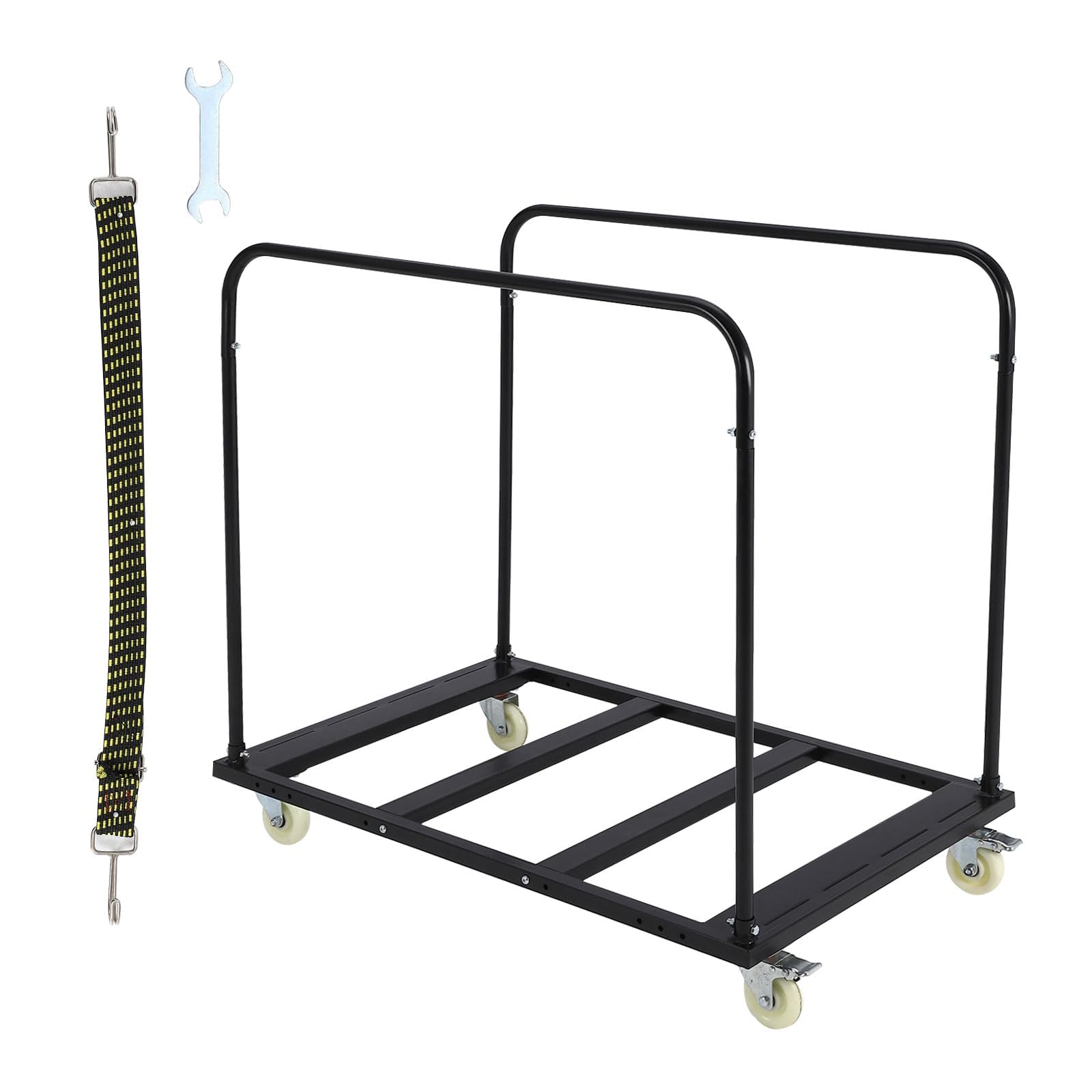 1500 LB Folding Table Cart with Wheels,Heavy Duty Utility Dolly Cart for Transporting Tables, Wall Panels, Plywood | Event, Hotel, Warehouse &amp; Factory Use
