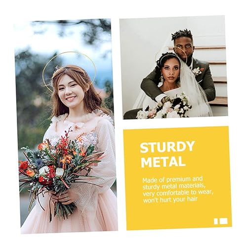 Miniatura 8 de Abaodam 18 Pcs Crown Headband Bridal Headpieces for Wedding Hair Band Double Headband Angel Headpiece Headbands for Girls Angel Headbands Double